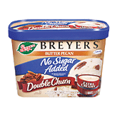 Breyers&nbsp;Ice Cream&nbsp;Double Churn No Sugar Added Butter Pecan Full-Size Picture